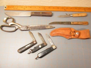 Lote Cuchillos Tijeras Cuchillos de Bolsillo Vintage Estate Findold Mix IQ - Imagen 1 de 9