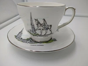 Duchess Fine Bone China Adams Of Coventry Lady Godiva Peeping Tom Cup & Saucer - Picture 1 of 8