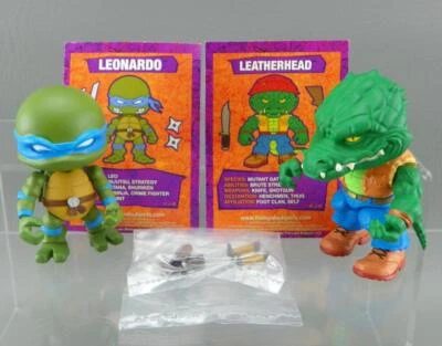 Loyal Subjects TMNT Teenage Mutant Ninja Turtles LEO & LEATHERHEAD 3" Figure Lot - Image 1 of 4