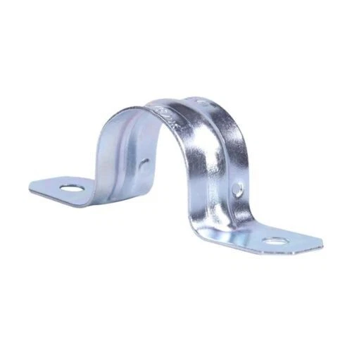 Crouse-Hinds 496 6 1-1/4 Inch Galvanized Steel 2-Hole Rigid/IMC Mounting Strap - Image 1 of 1
