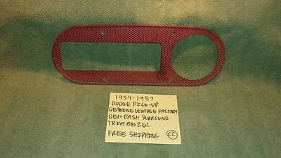 1954-1957 DODGE ПИКАП ПАНЕЛЬ ПИТАНИЯ УНИВЕРСАЛ MOPAR ПРИБОРНОЙ ПАНЕЛИ ОБЪЕМНЫЙ ОБОДОК БЕСПЛАТНАЯ ДОСТАВКА - Изображение 1 из 4