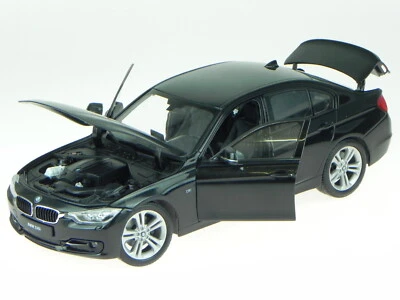 BMW F30 335i negro coche en miniatura 18043 Welly 1:18 - Imagen 1 de 4