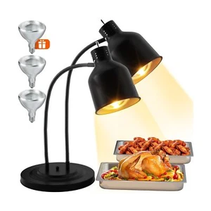 PYY Food Heat Lamp - 500W Dual Head Commercial Heat Lamp for Food Heating Foo... - Picture 1 of 7