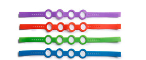 Silicone Toy Clip Stretchable Silicone Toy Safety Straps 4 Pack