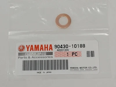Nova arruela de cobre com junta Yamaha 2001-2024 Raptor YFZ 90430-10188-00 NOS - Imagem 1 de 4