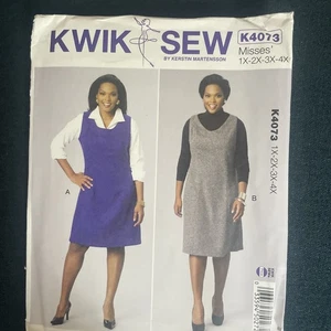 KWIK SEW Pattern 4073 NEWWoman’s Princess Seam Jumper Size 1X-4X - Picture 1 of 6