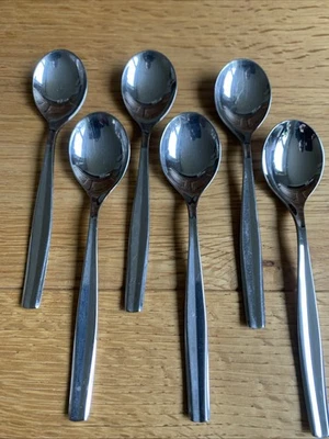 WMF Frankfurt Cromargan Germania Posate 6 Cucchiaini Da Uovo 12,1 Cm - Immagine 1 di 4