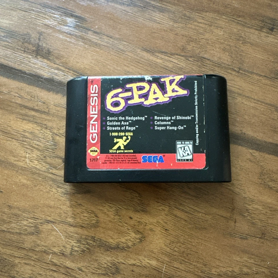 Pacote com 6 (Sega Genesis, 1995) Ver descrição - Imagem 1 de 1