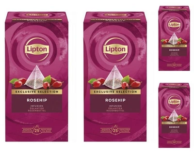 4 x Lipton Exclusive ROSEHIP té envuelto - 4 x 25 tbs / 62 g / 2,18 oz Foto 1 de 4
