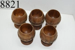 Lina Vizcarra - Oandasan Madera Artesanal Stiens Filipinas Vintage Juego de 5 tazas - Imagen 1 de 12