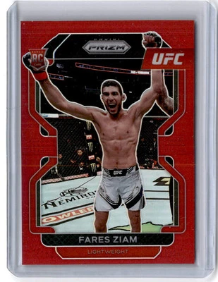 2022 Panini Prizm UFC #143 Fares Ziam Red Prizms #/299 - Image 1 of 2