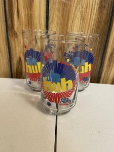 Set Of 3 Diet Pepsi 5" You Got the Right One Baby Uh Huh Glasses 1990 EUC - Picture 1 of 4
