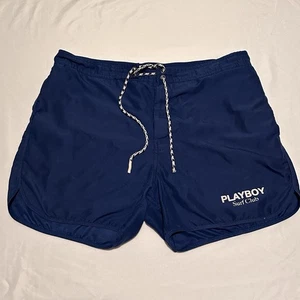 PlayBoy Surf Club Mens Swim Trunks Bathing Suit Blue Size Medium - Picture 1 of 11