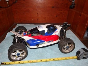 GS Racing Storm 1/8th RC Gas Powered 4WD Racing Buggy for Parts Or Repair - Picture 1 of 18