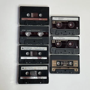7 Used Type II High Bias 90 Minute Cassette Tapes TDK SA90 Sony UX Maxell XL II - Picture 1 of 12