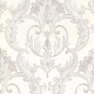 Damask Debona Italian Heavyweight Vinyl Wallpaper Textured Gold Silver White - Picture 1 of 17