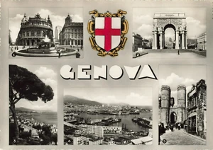 Postcard Italy Genova 5 Views RPPC 1971 - Picture 1 of 2