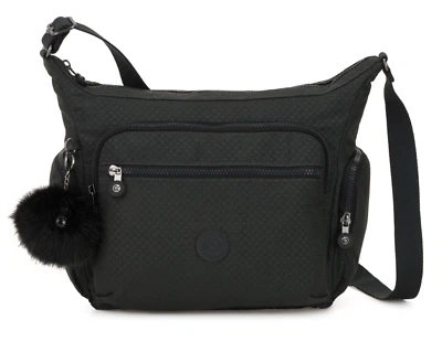 Kipling GABBIE Medium Shoulder Bag - Powder Black RRP £96 - Image 1 of 3
