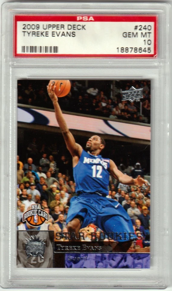Tyreke Evans 2009-10 Upper Deck RC Rookie #240 PSA 10 GEMA COMO NUEVO POP 13 - KINGS Foto 1 de 2