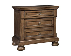 Signature Design by Ashley Flynnter 2 Drawer Nightstand Medium, Brown - Picture 1 of 6