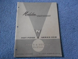 MODULINE HOT FOOD SERIES HCM PARTS & SERVICE MANUAL NATIONAL VENDORS UMC  - Picture 1 of 12