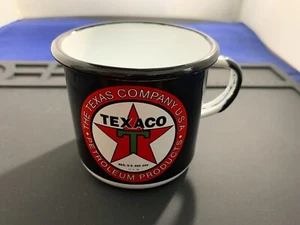 Retro Vintage TEXACO PETROLEUM Emaille Metall Trinkbecher: 9 Unzen / 250 Milliliter - Bild 1 von 1