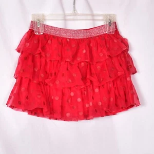 Holiday Time Girls Large 10-12 Tutu Skirt Red Ruffled - Picture 1 of 4