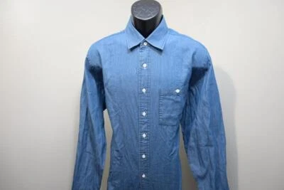 Southern Proper Denim Jean Shirt Long Sleeve Casual Button Up Mens Size Medium - Image 1 of 4
