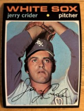 1971 Topps Jerry Crider Baseball Card #113 White Sox Pitcher Low-Grade