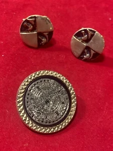 SET CRAVATTE E POLSINI COLORE NERO E ORO VINTAGE DC-81 MARQUISE SFACCETTATURA  - Foto 1 di 11