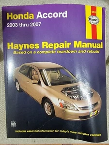 Honda Accord 2003 thru 2007 Haynes Repair Manual 42015 Free Shipping - Picture 1 of 2