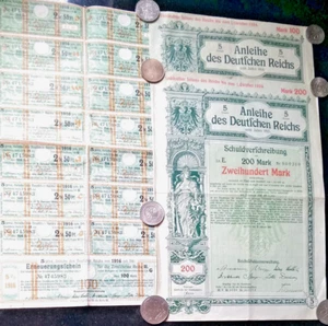 MEGA RARE STUNNING UNCANC GERMAN WAR BOND(S) 1915-16 Priced Singly READ DESCRIPT - Picture 1 of 5
