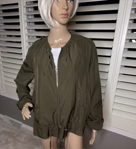 ZARA Jacket Basic MEDIUM jacket olive khaki green Womens pockets lightweight - Picture 1 of 9