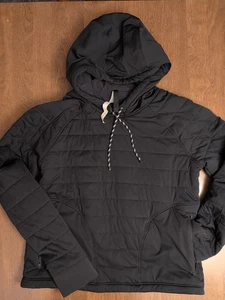 Gr. 8 LULULEMON Damenpullover schwarz DYNAMIC MOVEMENT gesteppt warm Hoodie - Bild 1 von 7