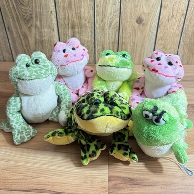 Webkinz Lot Of Frogs /Caterpillar 2 Love Frog Tie Dye Frog Spotted Frog Bullfrog - Image 1 of 4