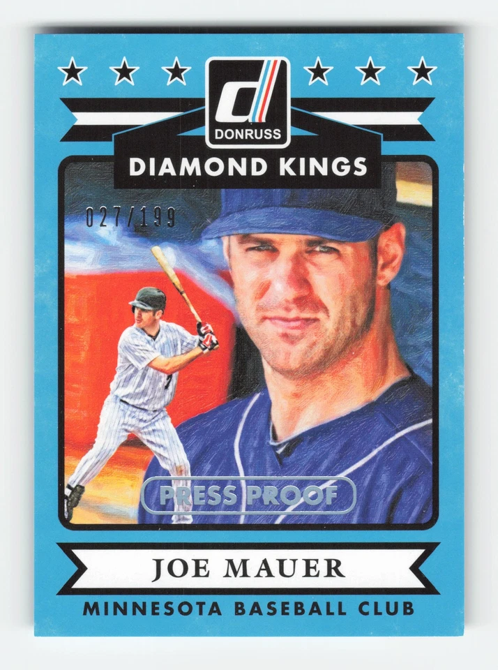 2015 Donruss Press Proofs Silver #17 Joe Mauer SN #/199 Near Mint or Better - Image 1 of 2