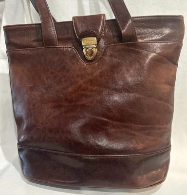 BOLSO DE VIAJE OROTON DE COLECCIÓN CUERO DE VACA MARRÓN CREMALLERA ETIQUETA COLGANTE Foto 1 de 4