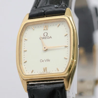 *No Tariffs* Vintage 1982 OMEGA De Ville Cal.1387 Qz Push Crown Roman 20mm Women - Image 1 of 4
