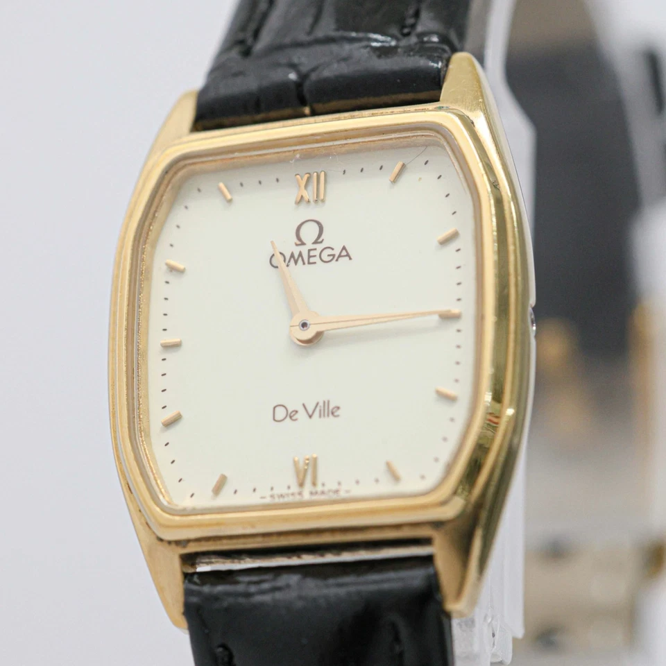 *Sin Tarifas* Vintage 1982 OMEGA De Ville Cal.1387 Qz Push Crown Romano 20 mm Mujeres Foto 1 de 4