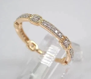 Wedding Band Ring 14k Yellow Gold Over 1.00 Ct Round Cut Lab Created Diamond - Picture 1 of 1