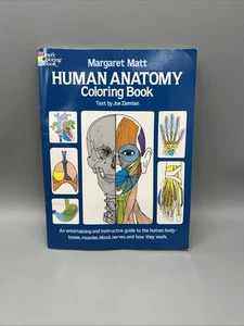 Human Anatomy Coloring Book Margaret Matt Biology Dover Children Science Guide - Picture 1 of 7