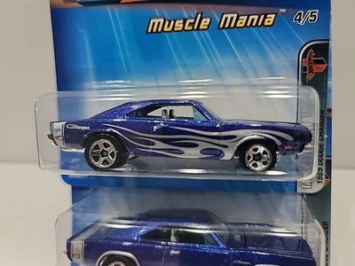 Dodge Charger R/T 1969 Muscle Mania Hot Wheels con variación de llamas muy raro Foto 1 de 4