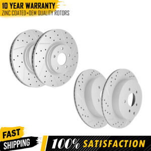 Front & Rear Drilled Slotted Brake Rotors For Nissan Murano Infiniti M37 M56 Q70