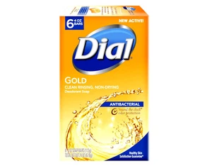 Antibacterial Soap Bar, Gold, 6 Count (Pack of 2) - Picture 1 of 12