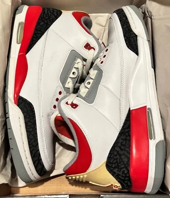 Size 10 - Air Jordan 3 Retro 2007 Fire Red Worn twice  - Image 1 of 4