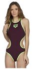 Arena One Size Swimming Sport Swimwear For Women Wine Electric Green Nwt