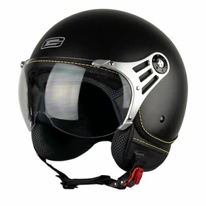 G-Mac Metro Evo Jet CE Approved Open Face Motorcycle Helmet - Satin Black - Picture 1 of 10