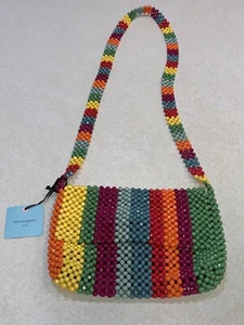 Isaac Mizrahi Purse Handbag Multi Colored Beaded NWT - Picture 1 of 9
