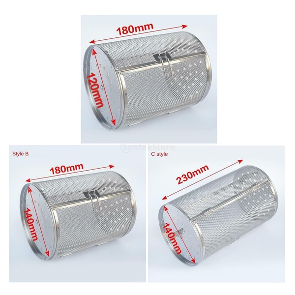 Stainless Steel 360 Degree Rotisserie Grill Roaster Drum Peanut Oven Cages Photo Related