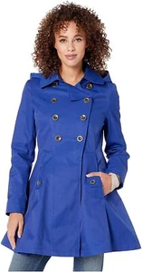 Via Spiga Womens Hooded Skirted Water Resistant Trench Coat-X-Small - Picture 1 of 6